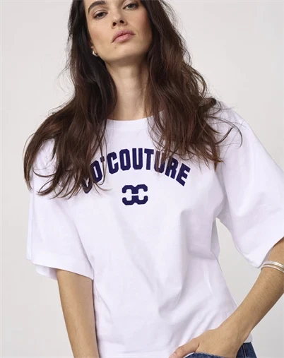 Co´Couture - ZengaCC T-shirt - White Blue